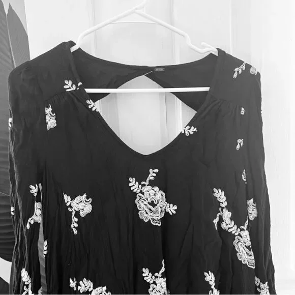 Free People Embroidered Floral Mini Tunic Dress - Picture 4 of 7